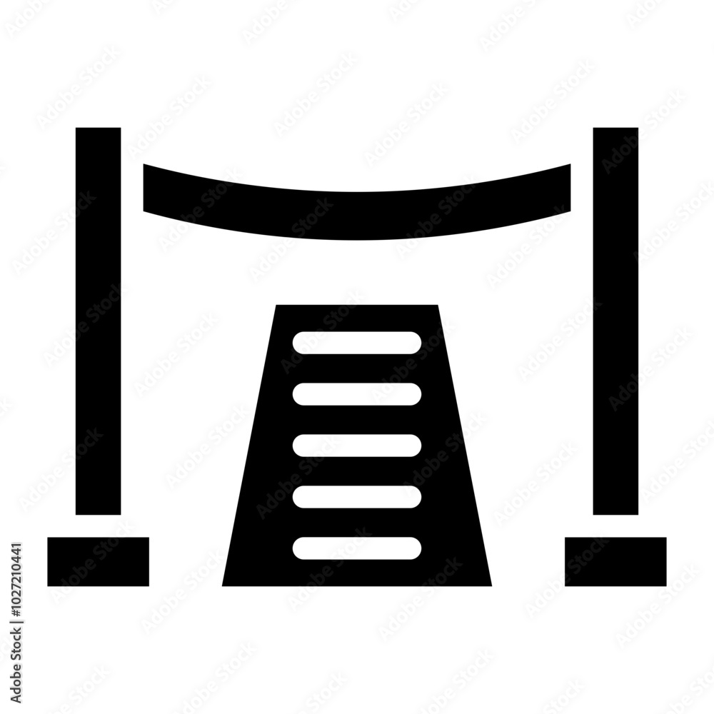 Obstacle Course Vector Design Icon Style Obstacle Course Vector Design Icon Style