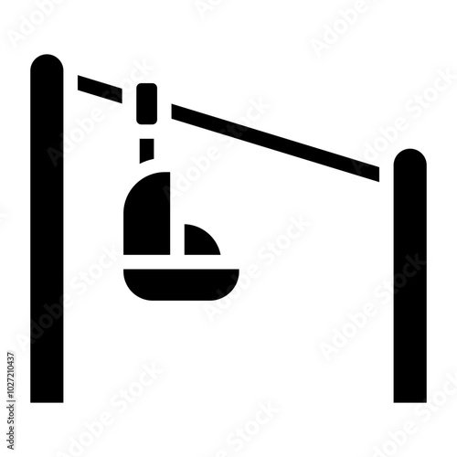 Zip Line Vector Design Icon Style