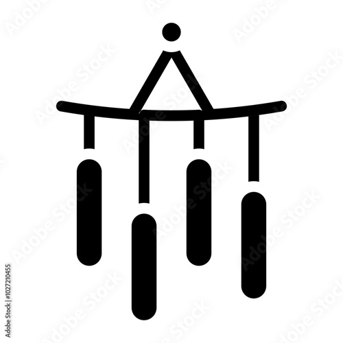 Wind Chimes Vector Design Icon Style