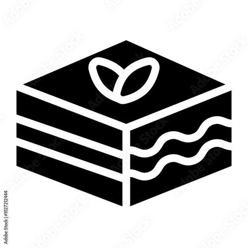Tiramisu Vector Design Icon Style