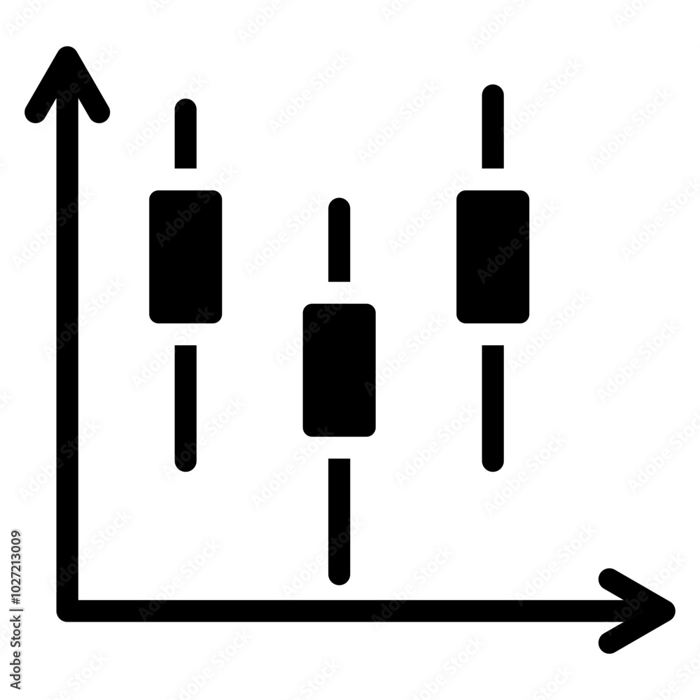 Candlestick Chart Vector Design Icon Style Candlestick Chart Vector Design Icon Style