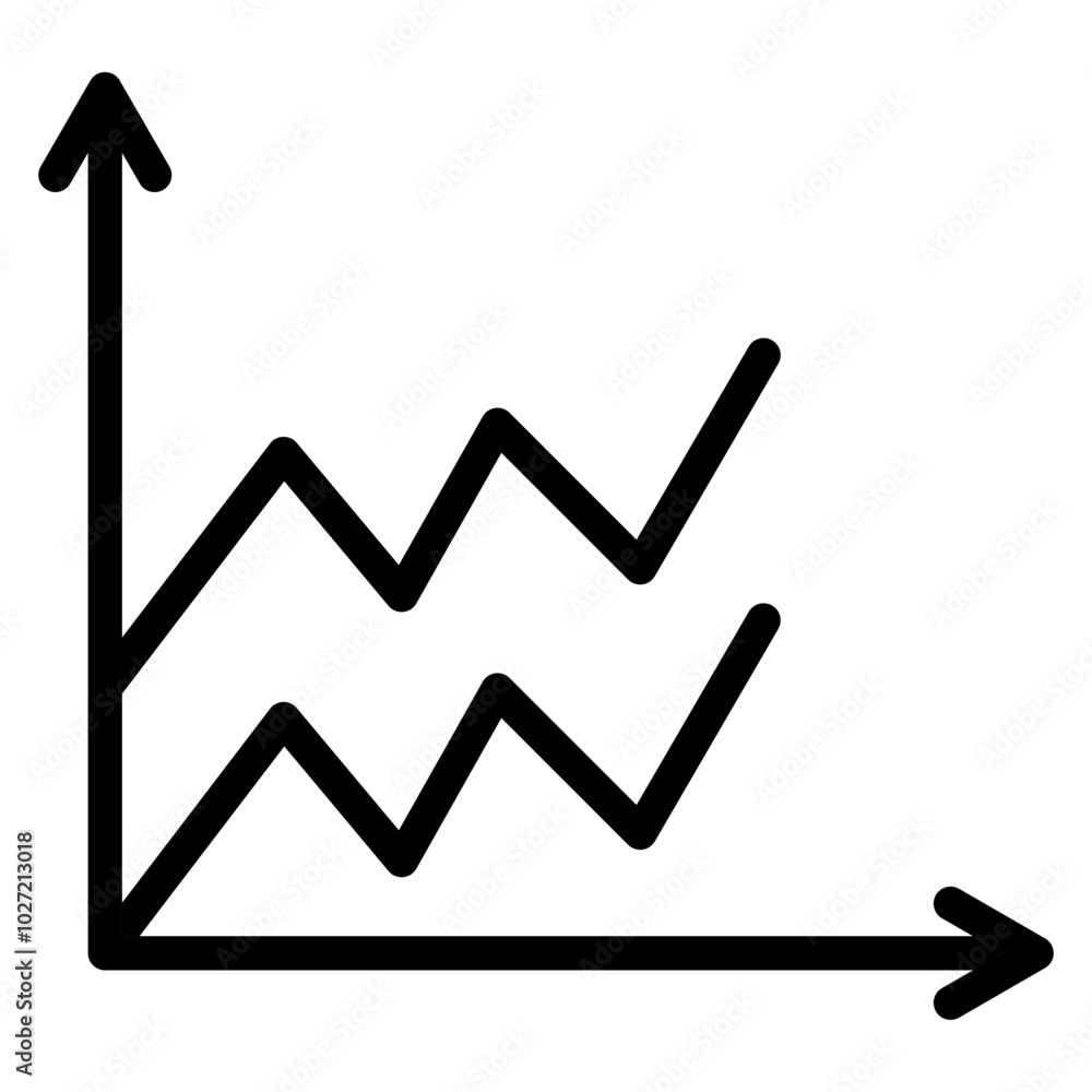 Line Chart Vector Design Icon Style Line Chart Vector Design Icon Style
