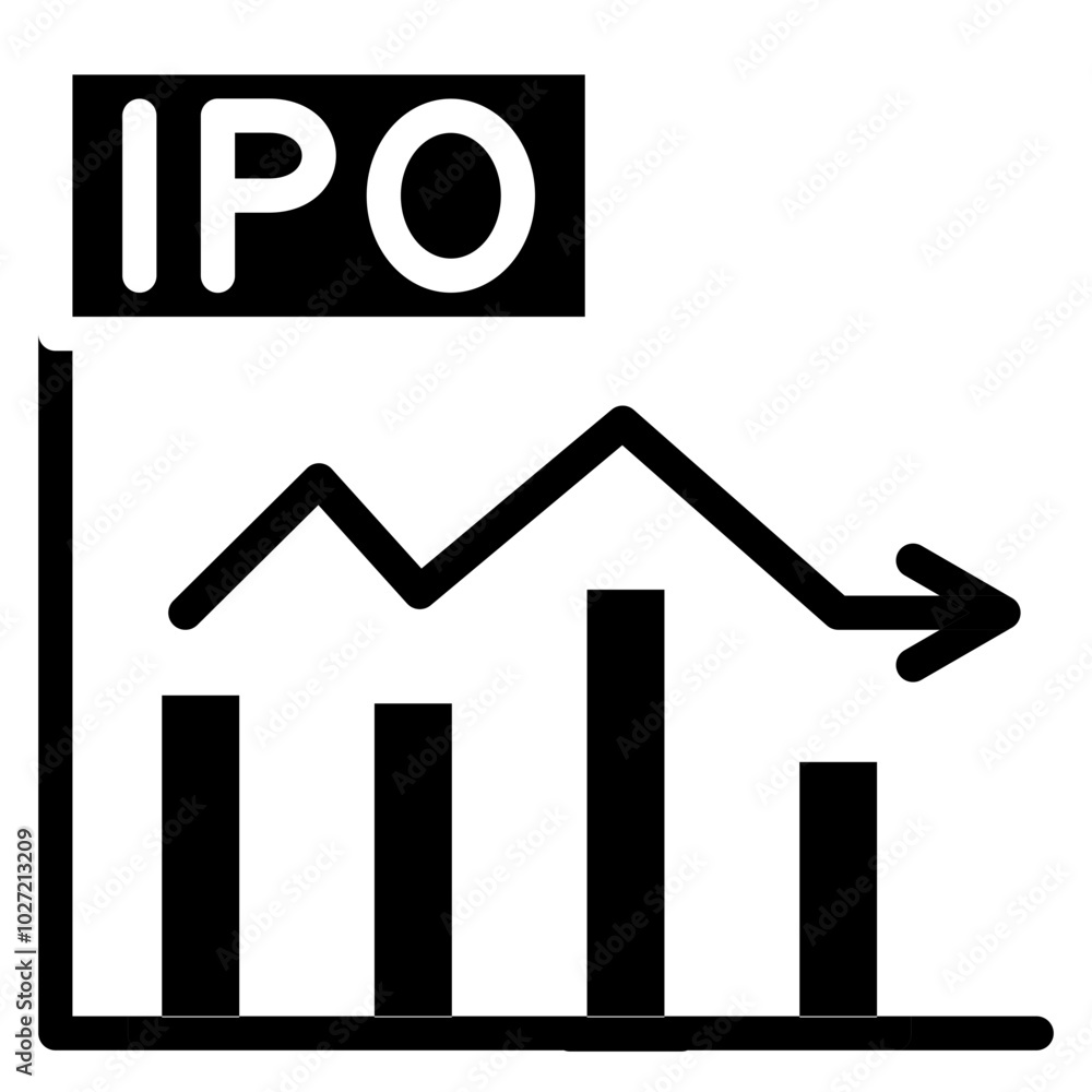 IPO Vector Design Icon Style IPO Vector Design Icon Style
