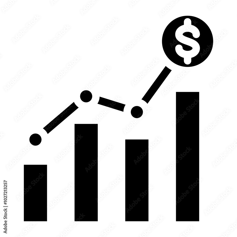 Market Trends Vector Design Icon Style Market Trends Vector Design Icon Style
