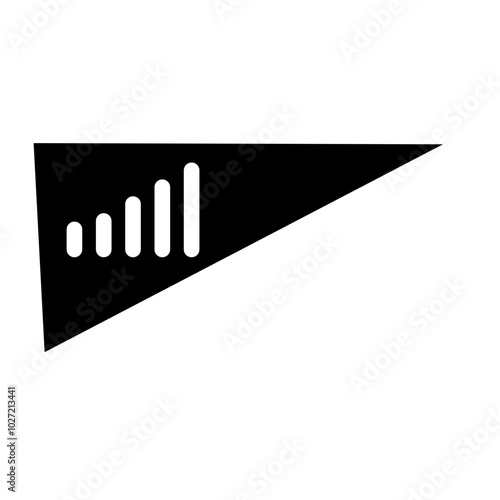 Ascending Triangle Vector Design Icon Style