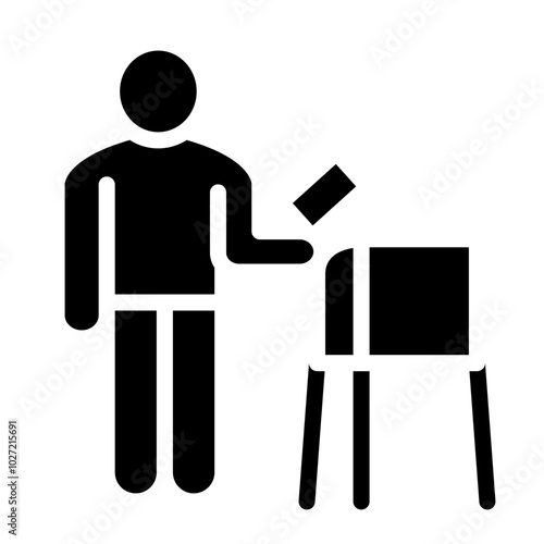 Polling Station Vector Design Icon Style