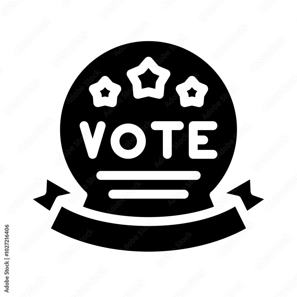 Voting Ribbon Vector Design Icon Style Voting Ribbon Vector Design Icon Style