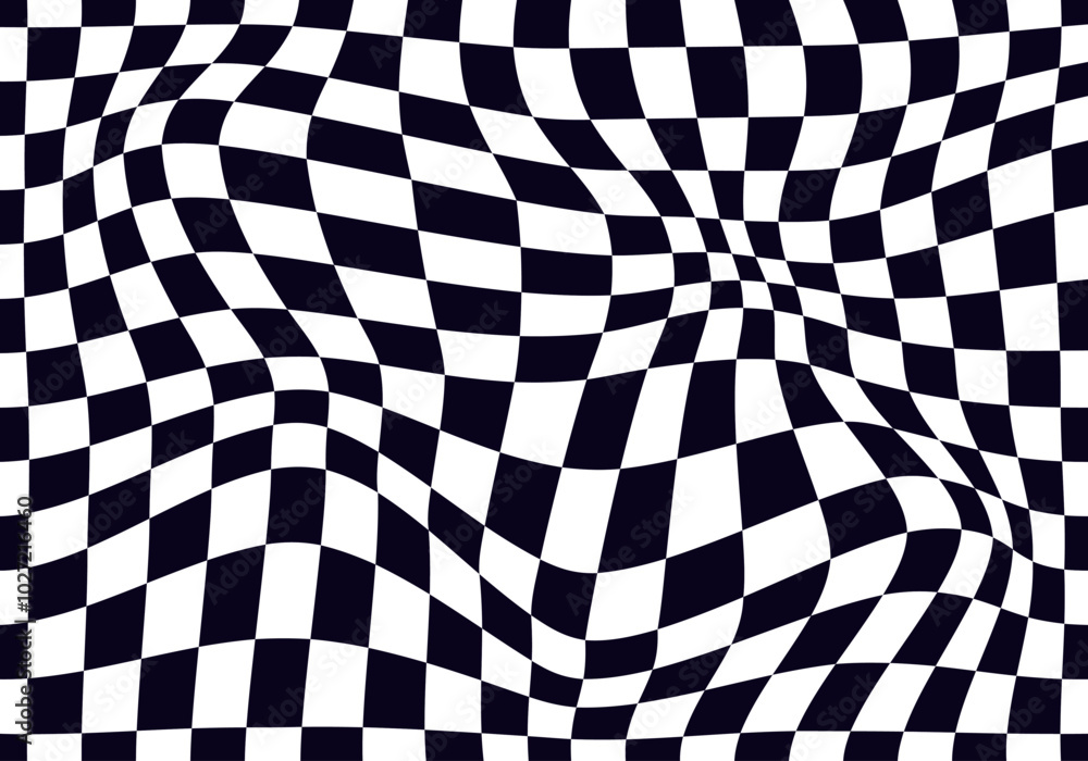 Psychedelic checkerboard pattern Psychedelic checkerboard pattern