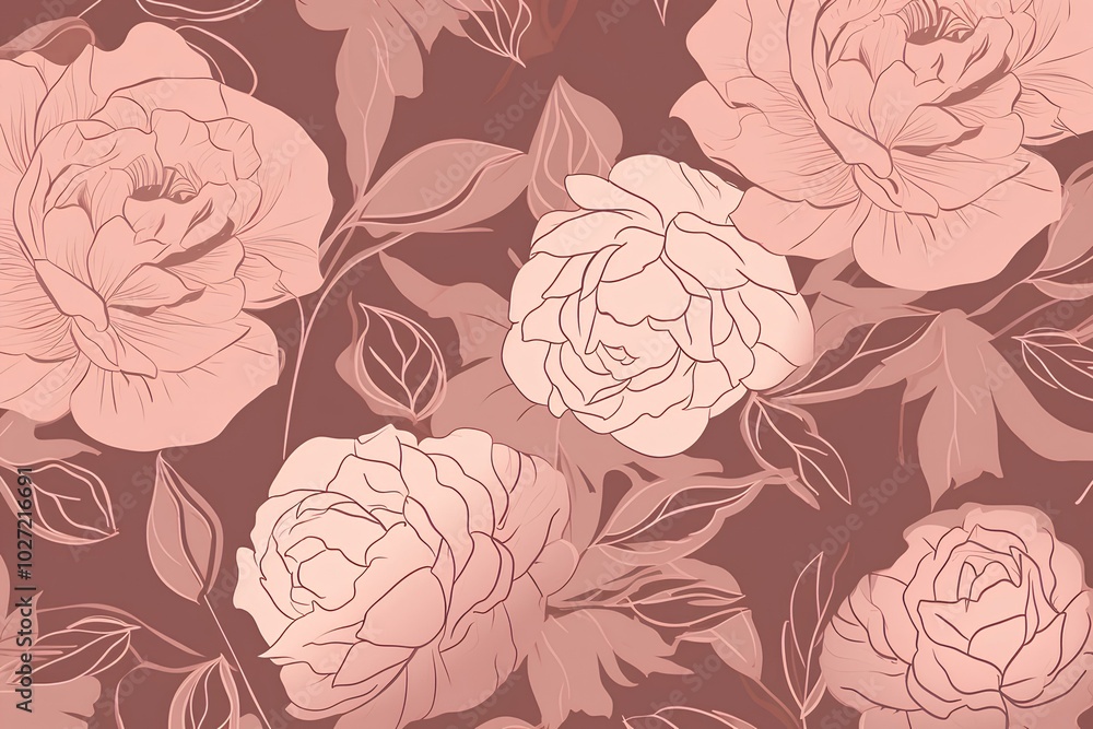 Obraz premium seamless pattern with roses