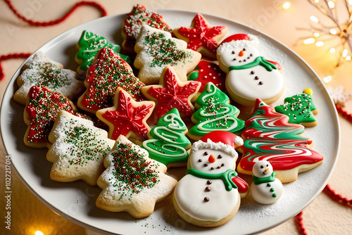 christmas cookies on a plate