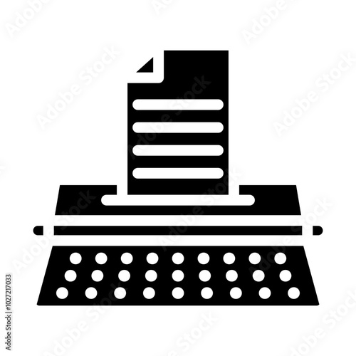 Typewriter Vector Design Icon Style