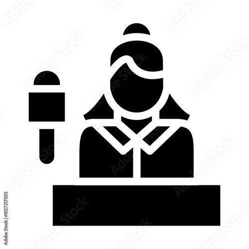 News Anchor Vector Design Icon Style