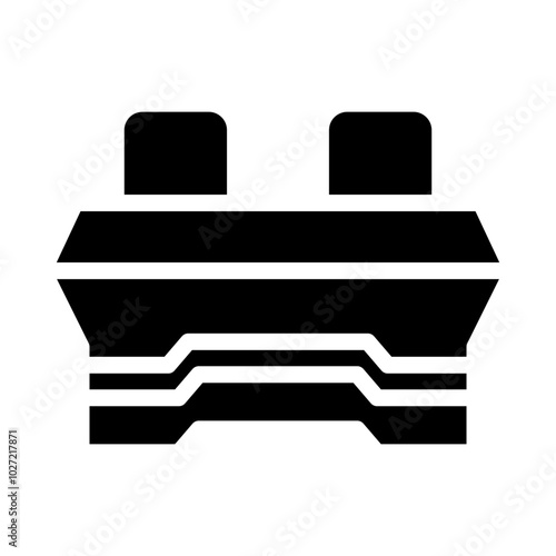 News Anchor Desk Vector Design Icon Style