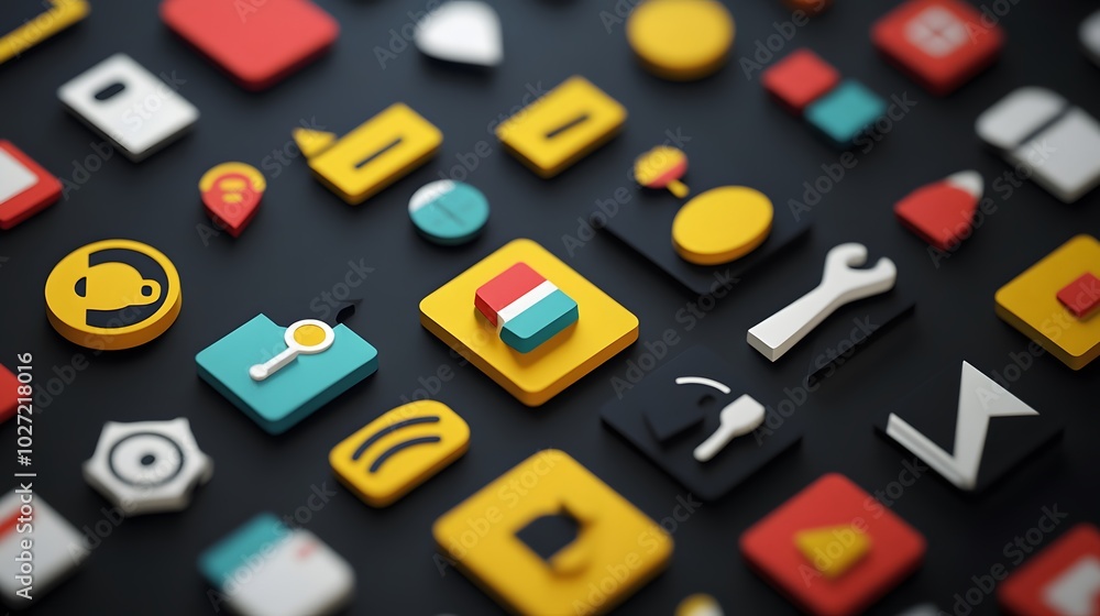 Iconography: A sleek design using simplified icons to represent complex concepts or data in an easily digestible format Iconography: A sleek design using simplified icons to represent complex concepts or data in an easily digestible format