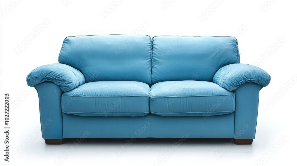 light blue sofa couch isolated on a white background light blue sofa couch isolated on a white background