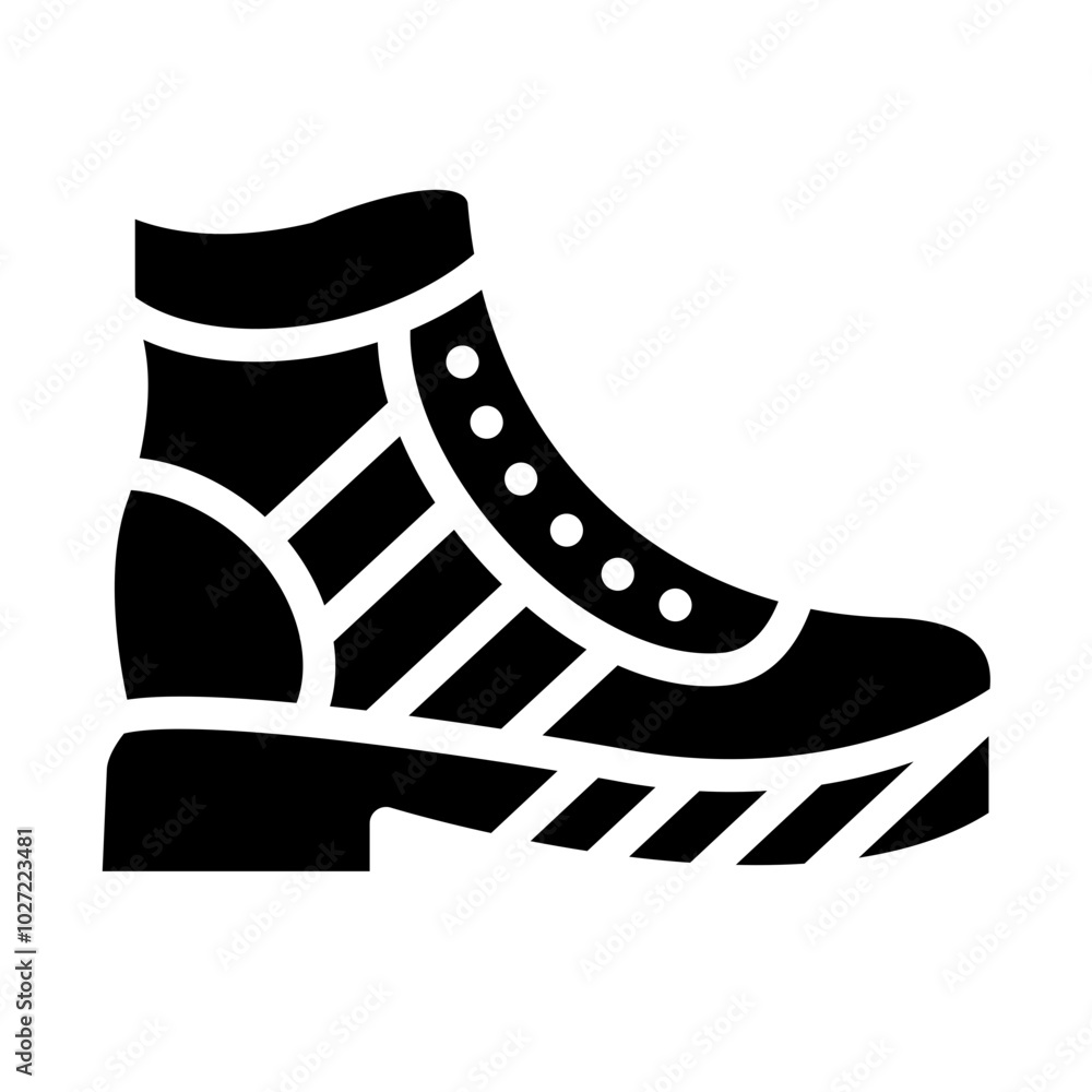 Hiking Boots Vector Design Icon Style Hiking Boots Vector Design Icon Style