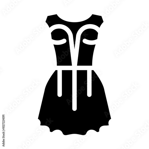 Figure Skating Dress Vector Design Icon Style