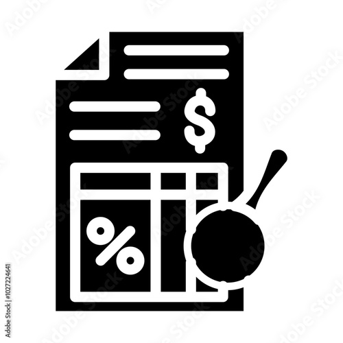 Tax Auditor Vector Design Icon Style