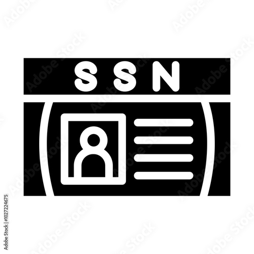 SSN Card Vector Design Icon Style