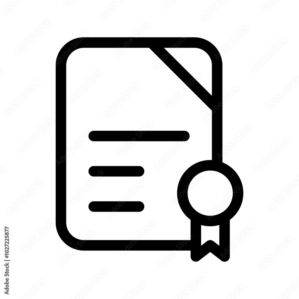 Certificate Icon Vector Symbol Design Illustration Certificate Icon Vector Symbol Design Illustration