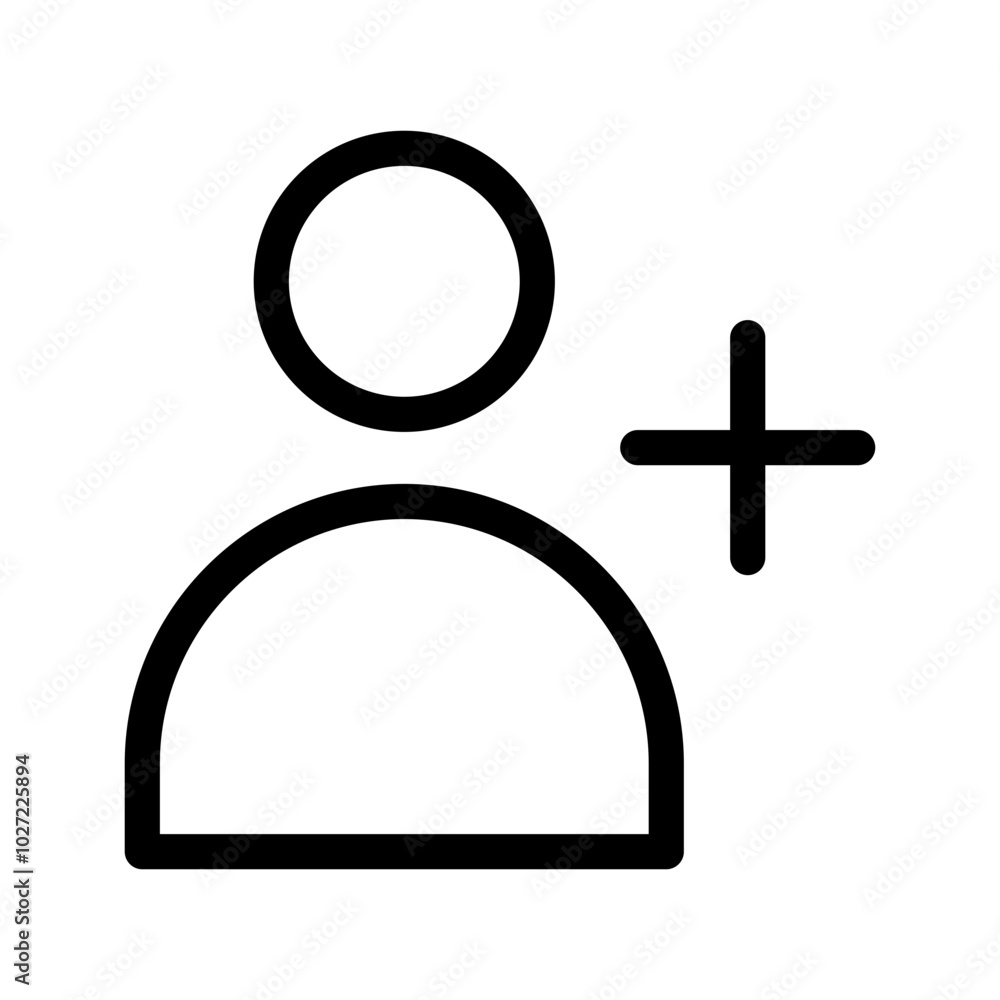 Fototapeta premium Add Contact Icon Vector Symbol Design Illustration