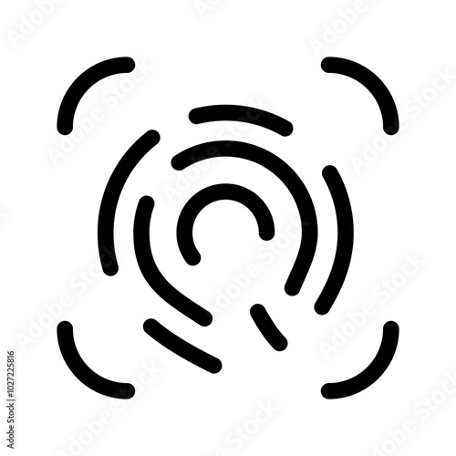Fingerprint Icon Vector Symbol Design Illustration
