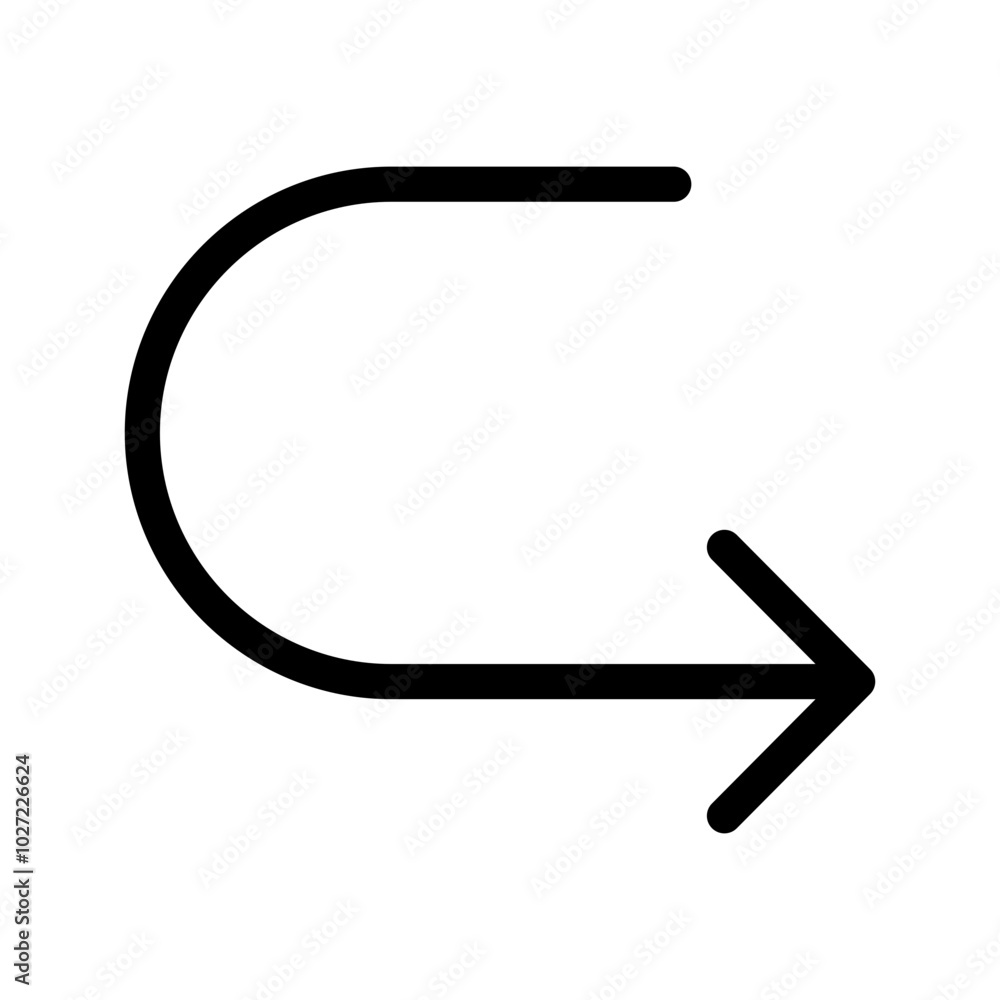 Redo Down Icon Vector Symbol Design Illustration Redo Down Icon Vector Symbol Design Illustration
