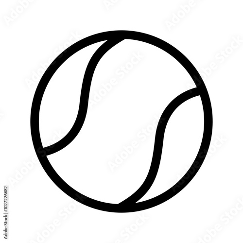 Tennis Ball Icon Vector Symbol Design Illustration