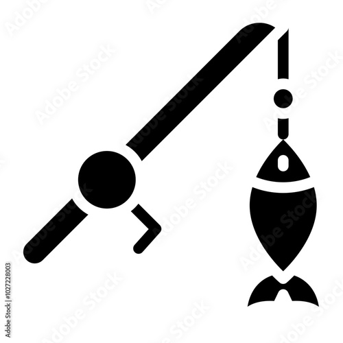 Fishing Rod Vector Design Icon Style