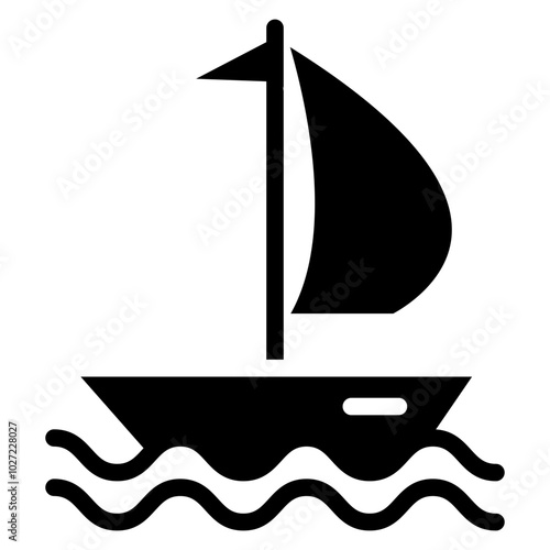 Sailing Ship Vector Design Icon Style