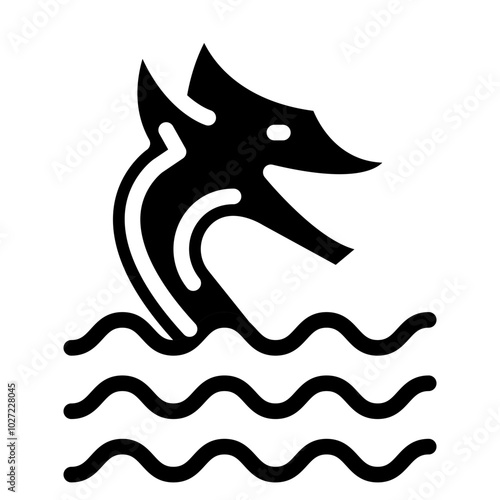 Sea Monster Vector Design Icon Style
