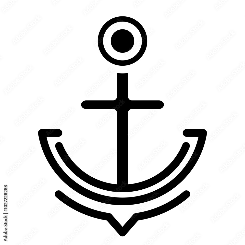 Ship Anchor Vector Design Icon Style Ship Anchor Vector Design Icon Style