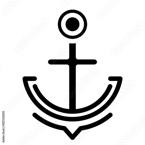 Ship Anchor Vector Design Icon Style