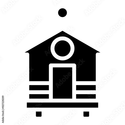 Beach Hut Vector Design Icon Style