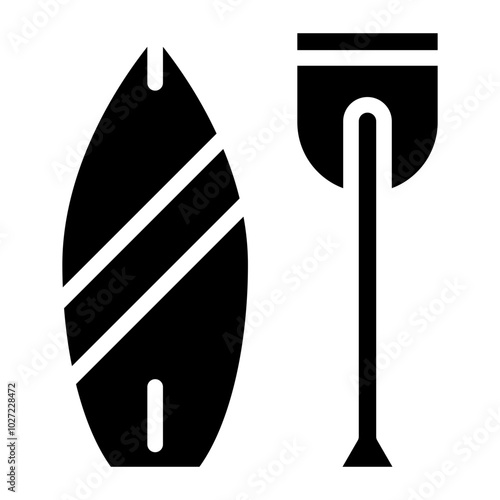 Paddleboard Vector Design Icon Style