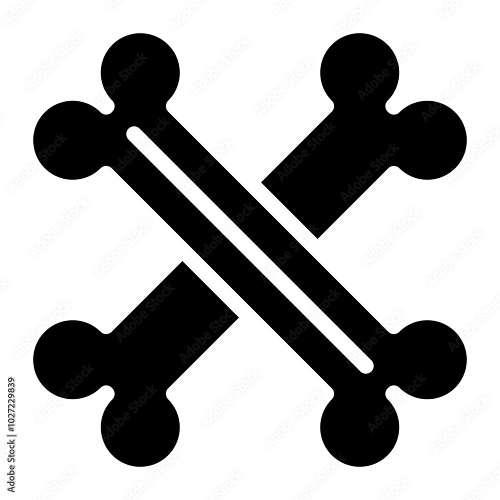 Crossbones Vector Design Icon Style Crossbones Vector Design Icon Style