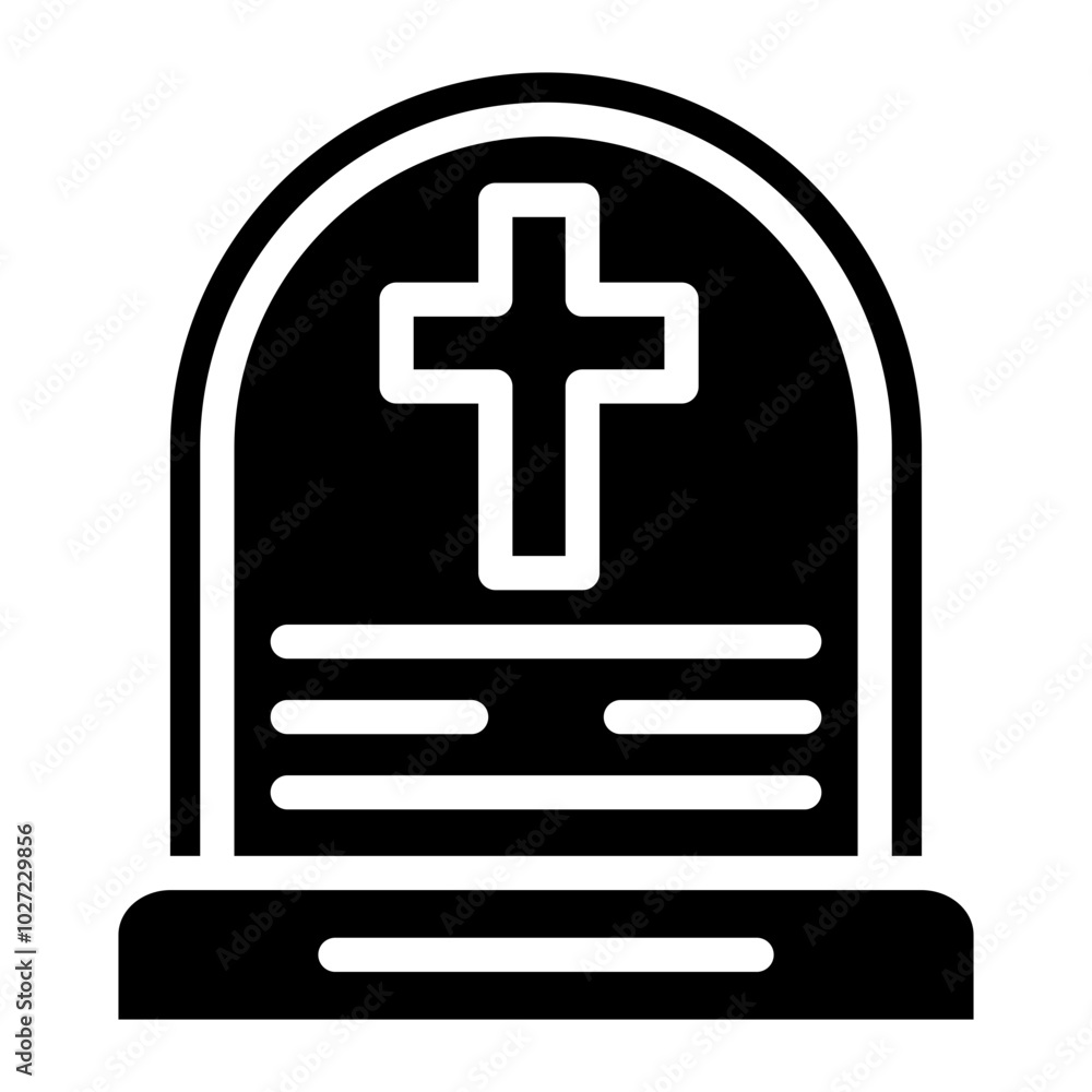 Obraz premium Grave Vector Design Icon Style