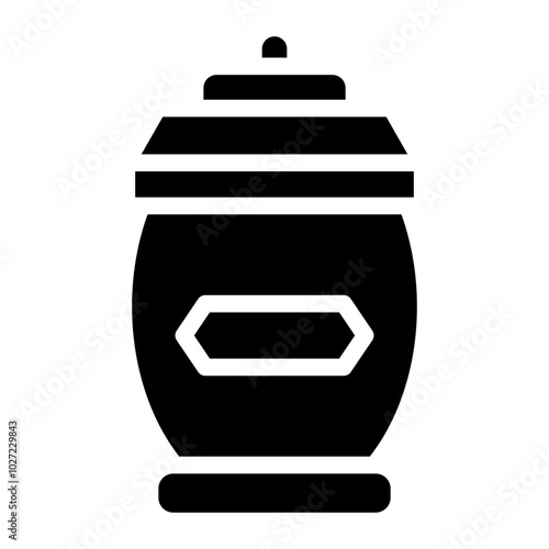 Funeral Urn Vector Design Icon Style