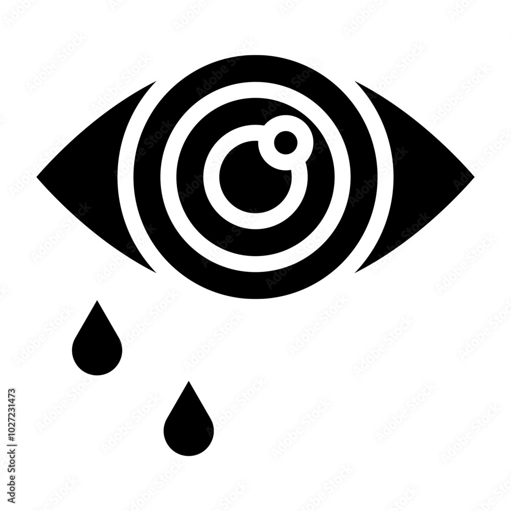 Watery Eyes Vector Design Icon Style Watery Eyes Vector Design Icon Style