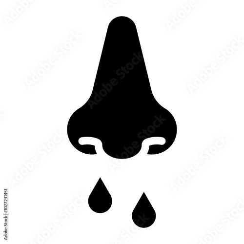 Runny Nose Vector Design Icon Style