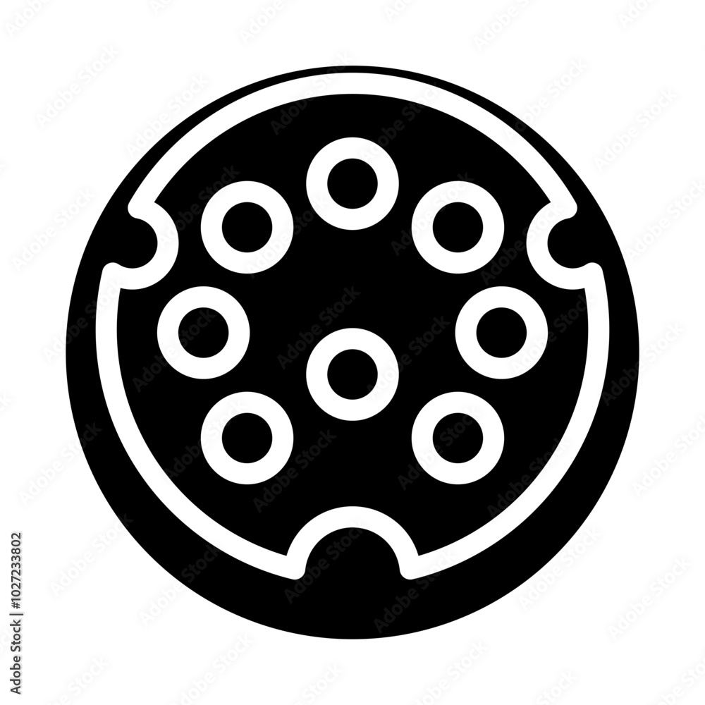 DIN Connector Vector Design Icon Style DIN Connector Vector Design Icon Style