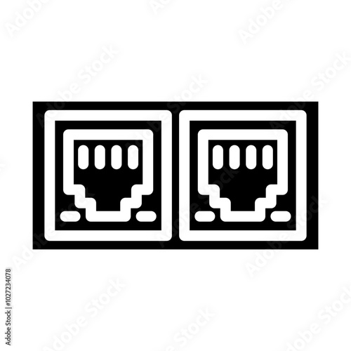 Ethernet Port Vector Design Icon Style