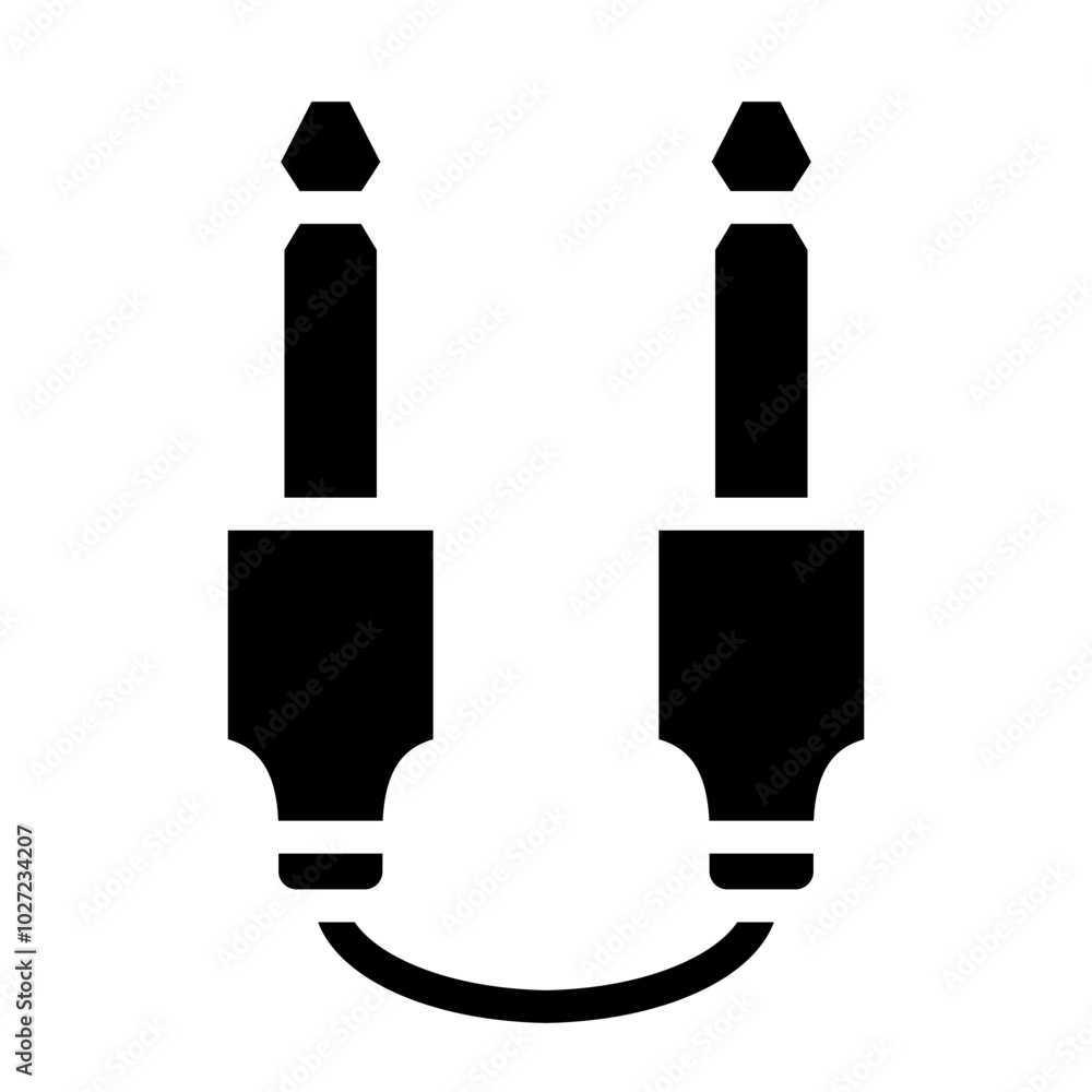 AUX Cable Vector Design Icon Style AUX Cable Vector Design Icon Style