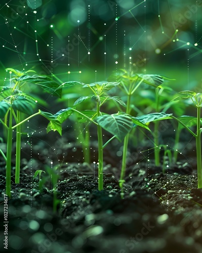 Precision Agriculture Lab Grown Crops Under Controlled Conditions in Digital Farm