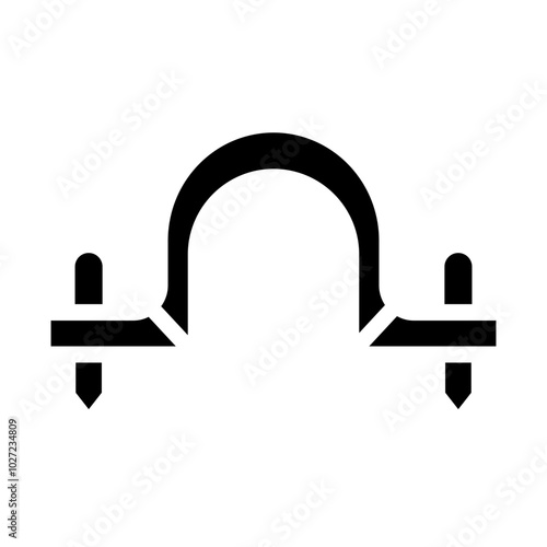 Cable Routing Clip Vector Design Icon Style