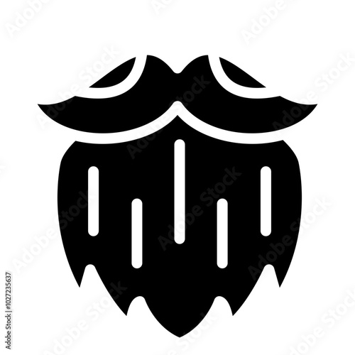 Bushy Beard Vector Design Icon Style