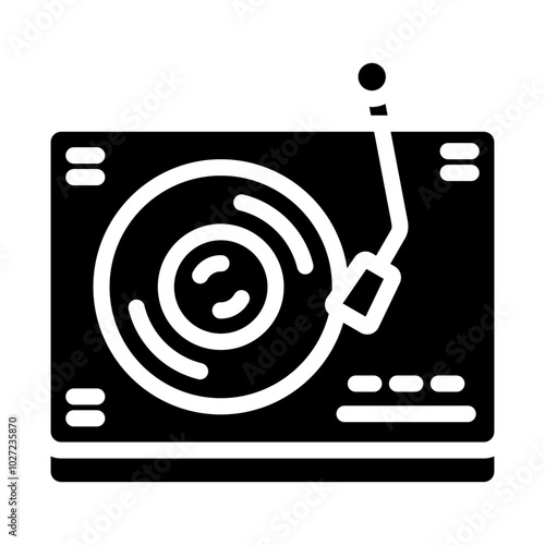 Vinyl Record Player Vector Design Icon Style