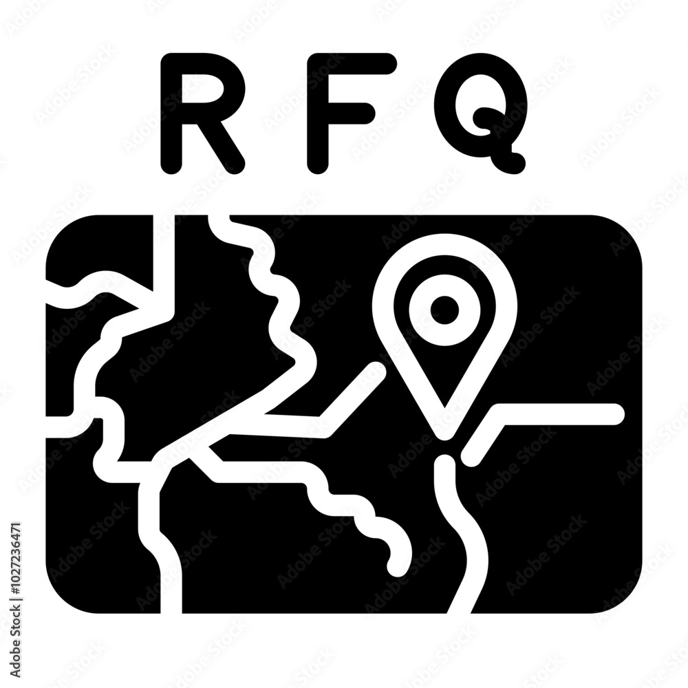 RFQ Realm Vector Design Icon Style RFQ Realm Vector Design Icon Style