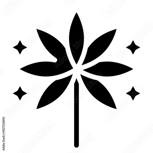 Sativa Star Vector Design Icon Style