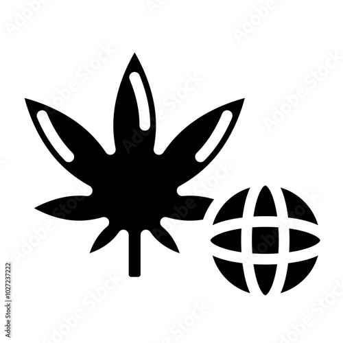 Weed Web Vector Design Icon Style